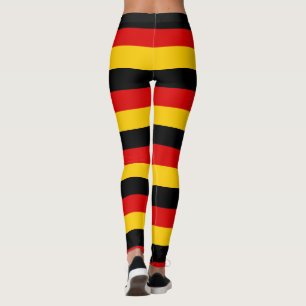 German Flag Colours Black Red Gold Leggings