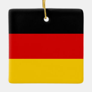 German Flag Colours Black Red Gold Personalised Ceramic Ornament