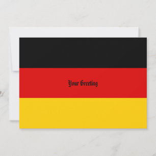 German Flag Colours Schwarz Rot Gold Personalised Card