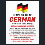 German Flag Design, German Language Course Advert Flyer<br><div class="desc">German Flag Design,  German Language Course Advertising Flyers By The Business Card Store.</div>