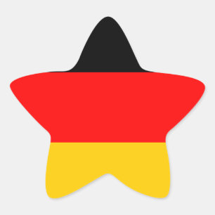 German Flag Deutsche Flagge Star Sticker