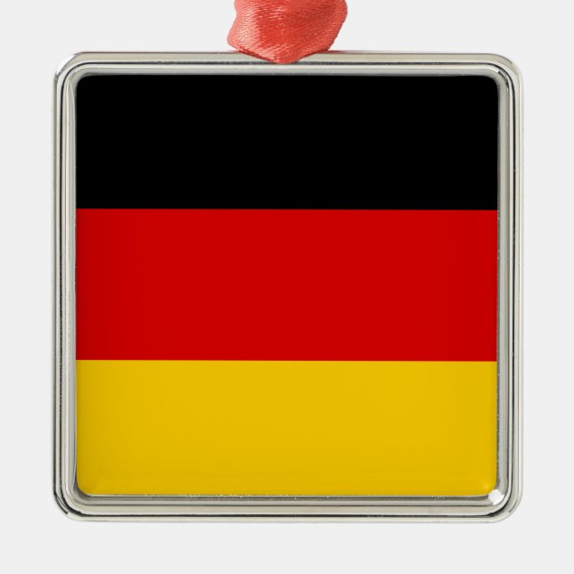 German Flag (Deutschland) (Germany) Metal Tree Decoration (Front)