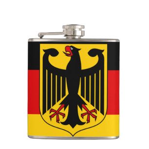 German flag & Eagle, Germany patriots /Deutschland Hip Flask