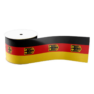 German Flag & Eagle Germany travel, holiday/sports Grosgrain Ribbon
