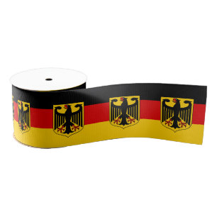 German Flag & Eagle Germany travel, holiday/sports Grosgrain Ribbon