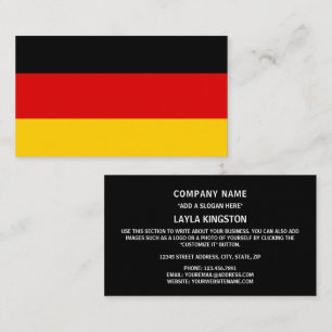 German Flag, Flag of Germany Business Card