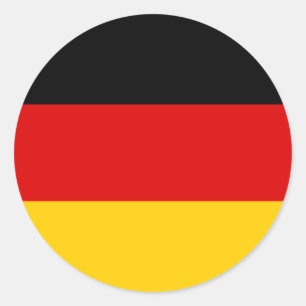 German Flag, Flag of Germany Classic Round Sticker