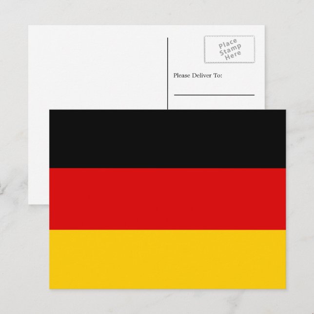 German Flag, Flag of Germany Postcard (Front/Back)