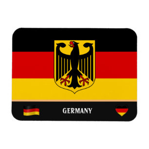 German Flag & German country travel / Germany Magnet