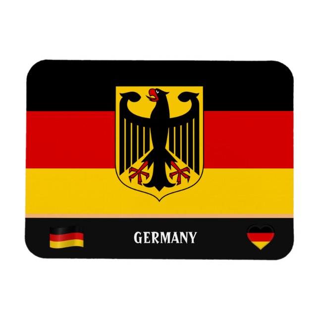 German Flag & German country travel / Germany Magnet (Horizontal)