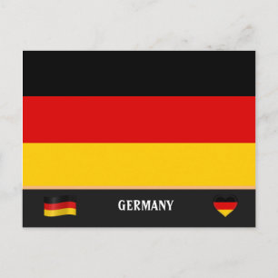 German Flag & German country travel / Germany Postcard