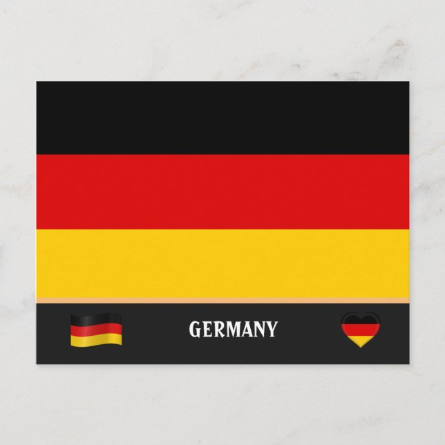 German Flag & German country travel / Germany Postcard (Front)