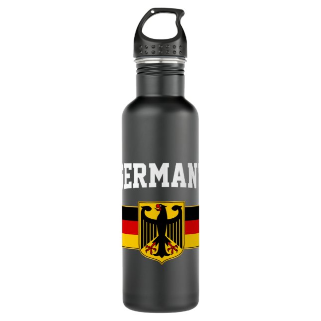 German Flag Germany Long Sleeve  710 Ml Water Bottle (Front)