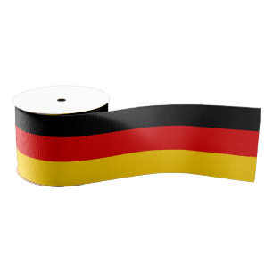 German Flag & Germany travel, holiday /sport fans Grosgrain Ribbon