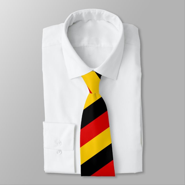 German Flag & Germany travel, holiday /sport fans Tie (Tied)