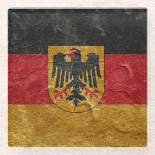German Flag Glass Coaster