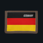 German flag graphic on a trifold wallet<br><div class="desc">This design features the German flag. A patriotic way to show your loyalty to your homeland. The text can be changed to suit your own requirements.

Design by KPW Graphics</div>