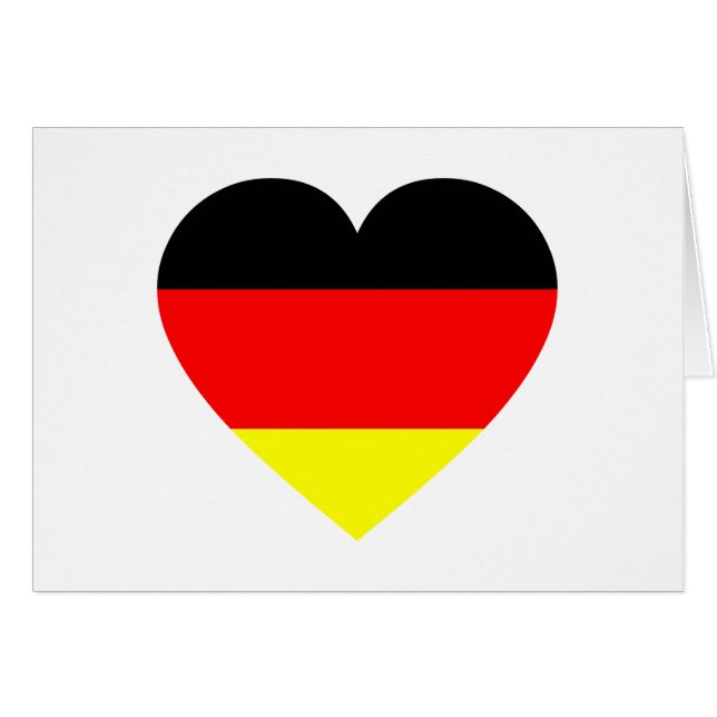 German Flag Heart (Front Horizontal)