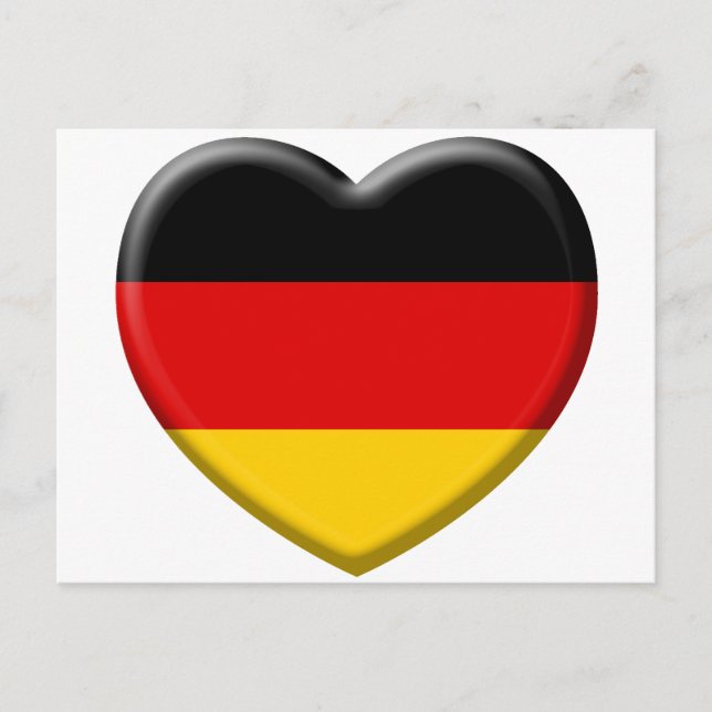 German flag heart I love Germany Postcard (Front)