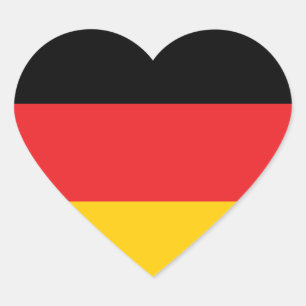 German flag heart sticker