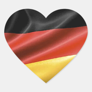 German Flag Heart Sticker