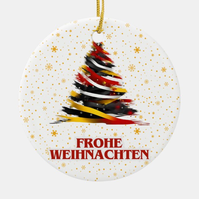 GERMAN FLAG INSPIRED CERAMIC TREE DECORATION (Front)