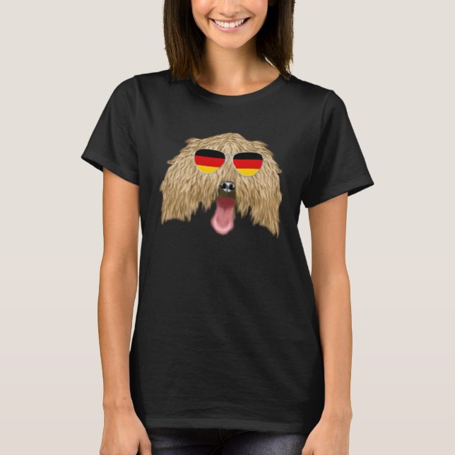 German Flag Komondorok Dog Germany Pocket T-Shirt (Front)