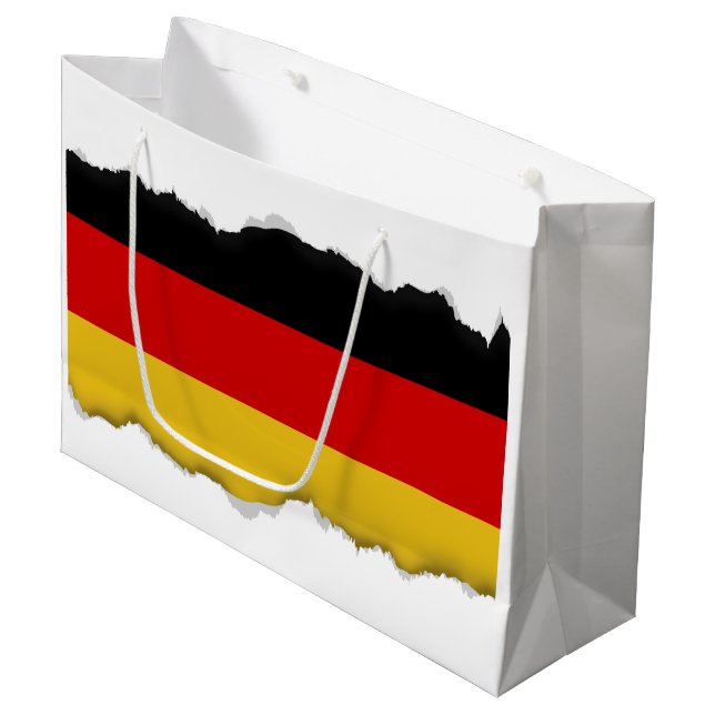 German Flag Large Gift Bag (Front Angled)