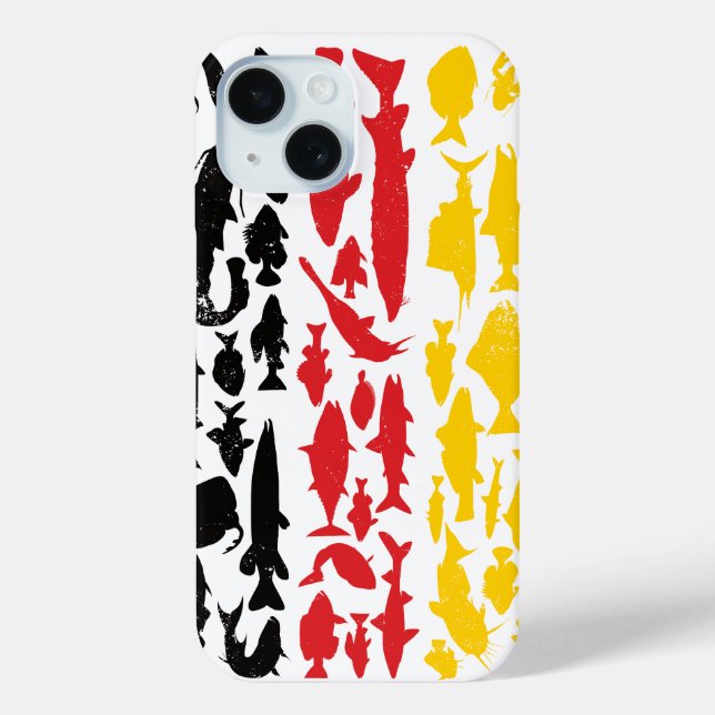 German Flag Made of Fish – Fishing Design for Angl Case-Mate iPhone Case (Back)