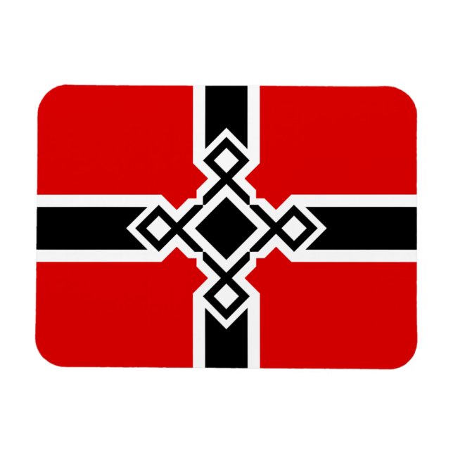 German Flag Magnet - Rune Cross (Horizontal)
