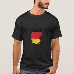 German Flag Map For Americans And Who Love USA Fla T-Shirt