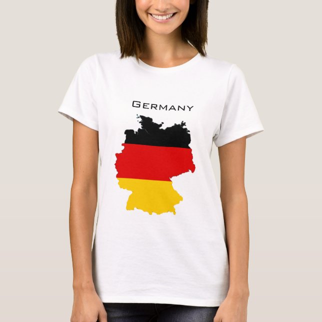 German Flag Map T-Shirt (Front)