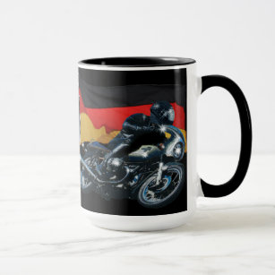 German Flag & Motorbike Rider Mug