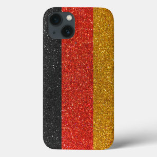 German Flag of Germany Berlin Glitter Stylish iPhone 13 Case
