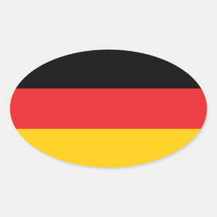 German flag oval sticker