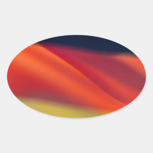 German Flag Oval Sticker