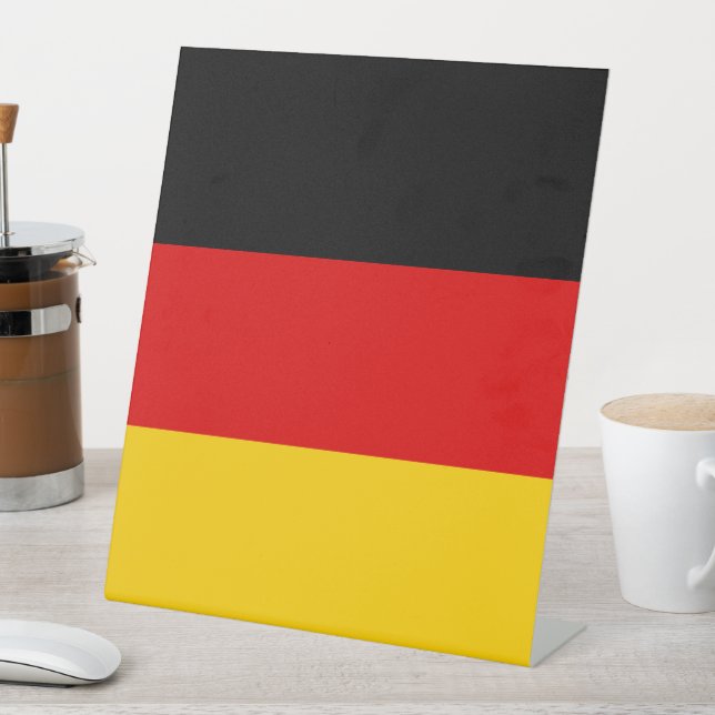 German flag pedestal sign (In SItu)