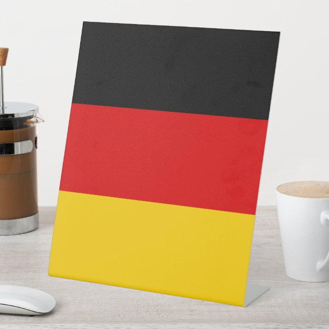 German flag pedestal sign (In SItu)