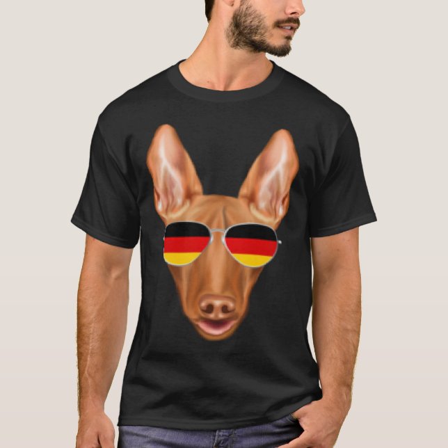 German Flag Pharaoh Hound Dog Germany Pocket T-Shirt (Front)