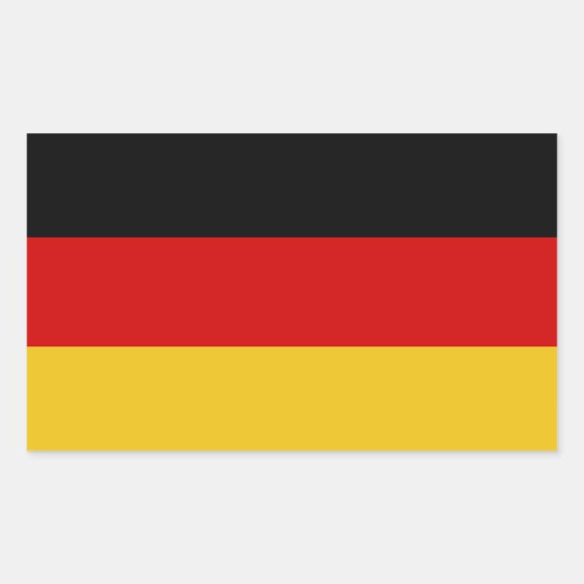 German Flag Rectangular Sticker (Front)