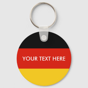 German flag round button keychain for Germany
