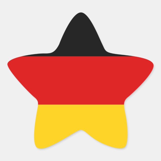 German Flag Star Sticker (Front)