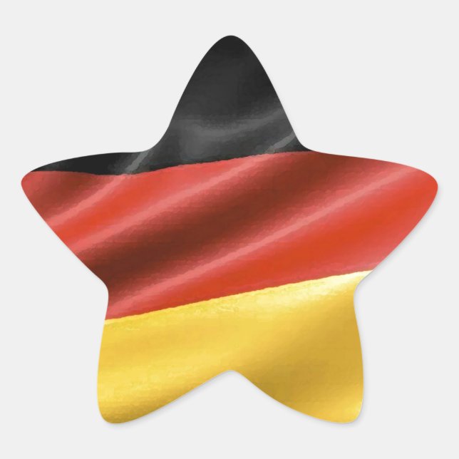 German Flag Star Sticker (Front)
