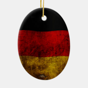 German Flag - Vintage Ceramic Tree Decoration