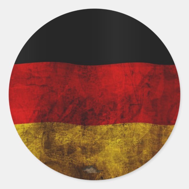 German Flag - Vintage Classic Round Sticker (Front)