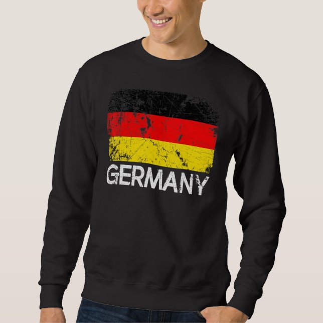 German Flag  Vintage Made In Germany Sweatshirt (Front)