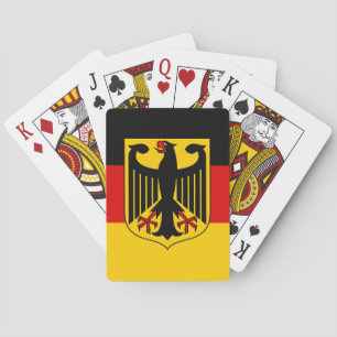 German Flag With Crest Playing Cards