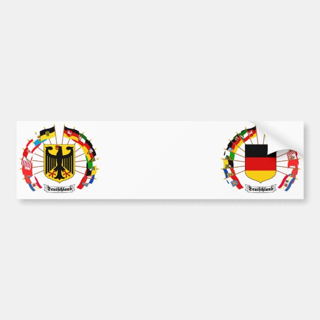 German Flags Pinwheel Bumper Sticker (Front)
