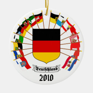 German Flags Pinwheel Ceramic Tree Decoration