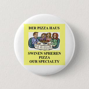 german food joke 6 cm round badge